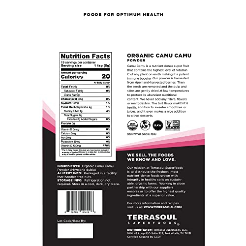 Foto 3 pulgar | Camu Camu En Polvo Terrasoul Superfoods Organic 100 G - Venta Internacional.