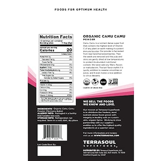 Foto 2 | Camu Camu En Polvo Terrasoul Superfoods Organic 100 G - Venta Internacional.