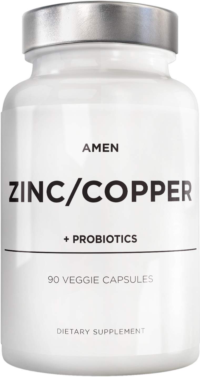 Foto 1 | Suplemento Amen Zinc & Copper Con Probióticos 90 Cápsulas - Venta Internacional.