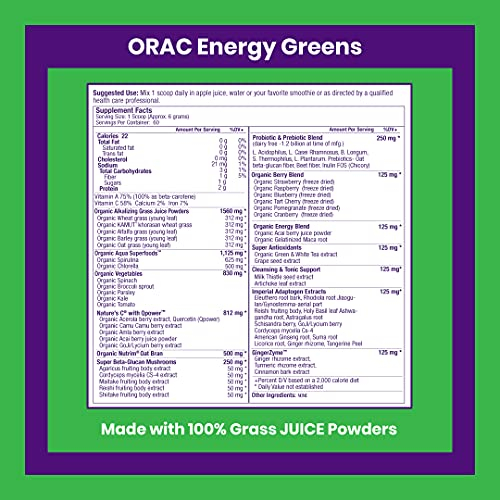 Foto 3 pulgar | Suplemento Paradise Orac Energy Greens 360 Ml 60 Porciones - Venta Internacional