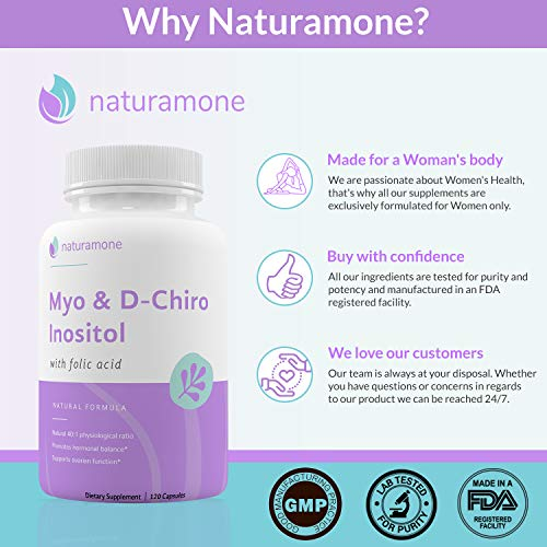 Foto 5 pulgar | Suplemento Naturamone De Mioinositol Y D-chiro Inositol 120 Ca - Venta Internacional.