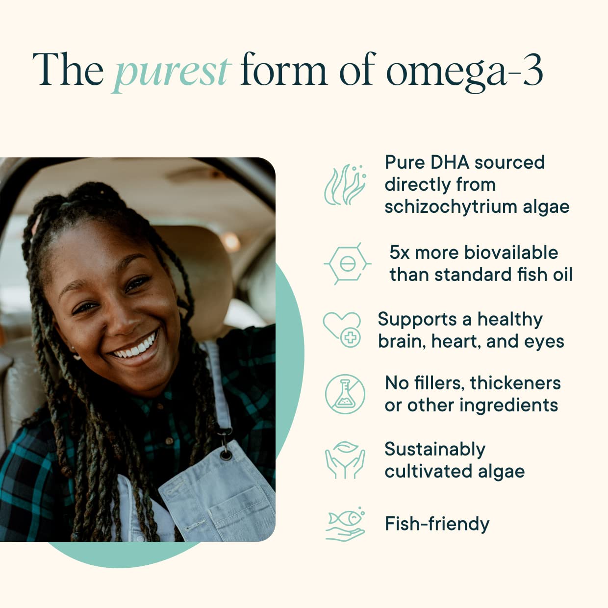 Foto 6 pulgar | Suplemento Ora Organic Vegan Omega 3 500 Mg De Dha Para El Cerebro - Venta Internacional.