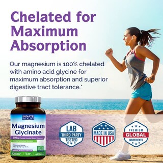 Foto 5 | Suplemento De Glicinato De Magnesio Innate Vitality 500 Mg 120 Cápsulas - Venta Internacional.