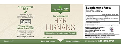 Foto 4 pulgar | Suplemento Lignans For Life Hmr Lignans Para Perros 40 Mg 90 Cápsulas - Venta Internacional.