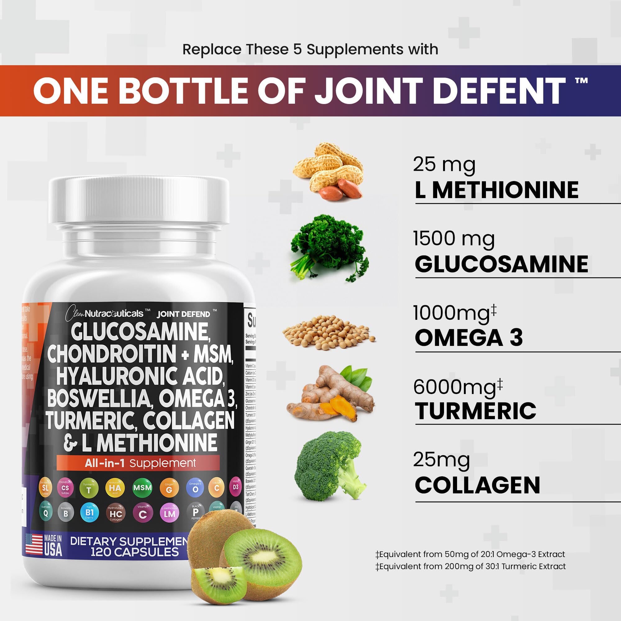 Foto 3 pulgar | Suplemento De Apoyo Articular Clean Nutraceuticals Joint Defend - Venta Internacional.