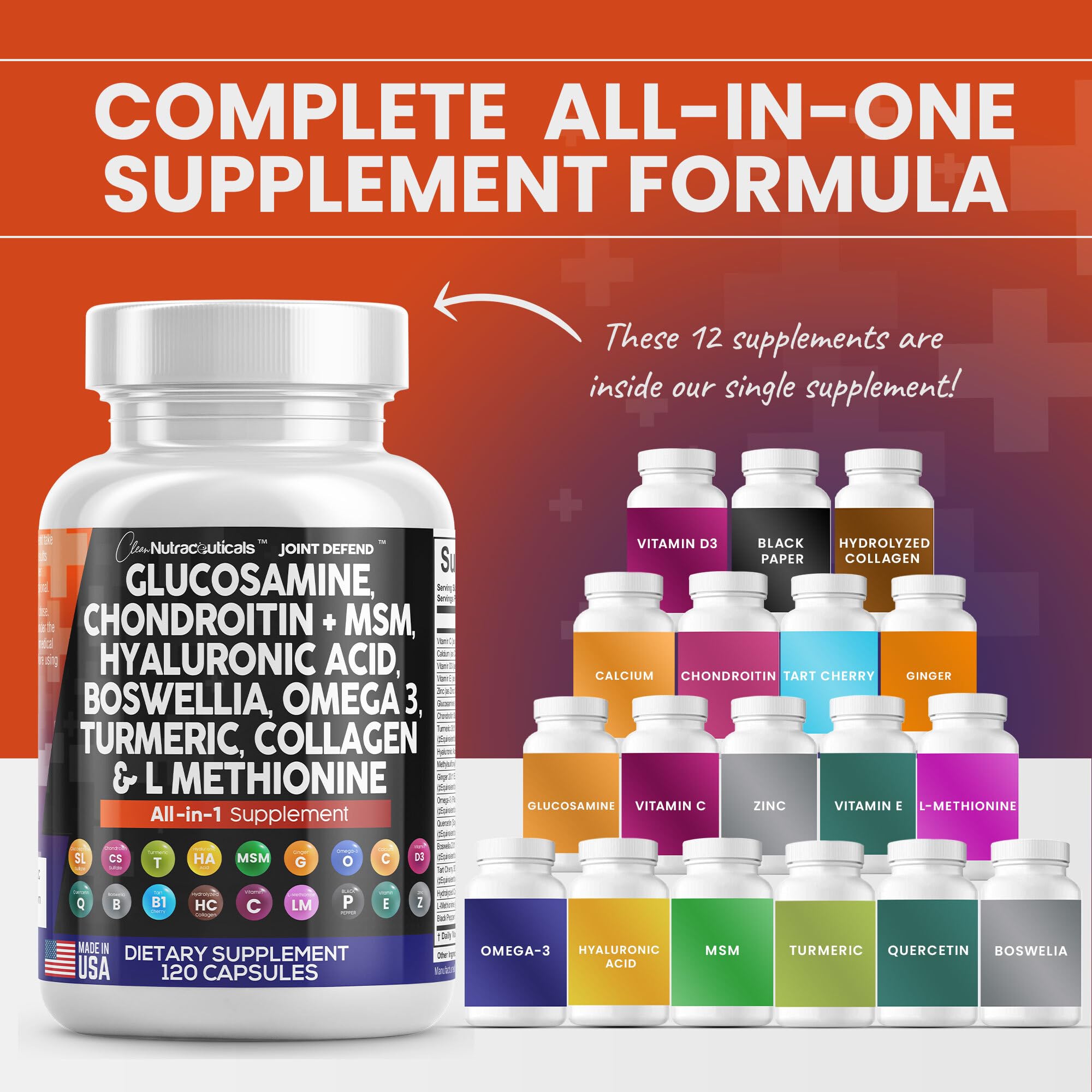 Foto 5 pulgar | Suplemento De Apoyo Articular Clean Nutraceuticals Joint Defend - Venta Internacional.