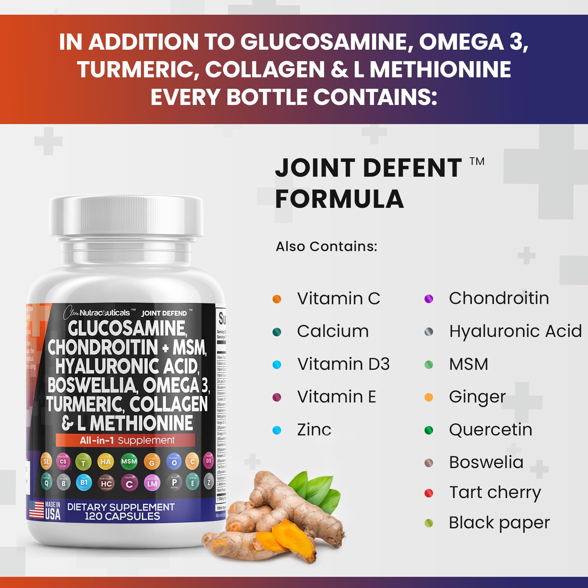 Foto 7 pulgar | Suplemento De Apoyo Articular Clean Nutraceuticals Joint Defend - Venta Internacional.