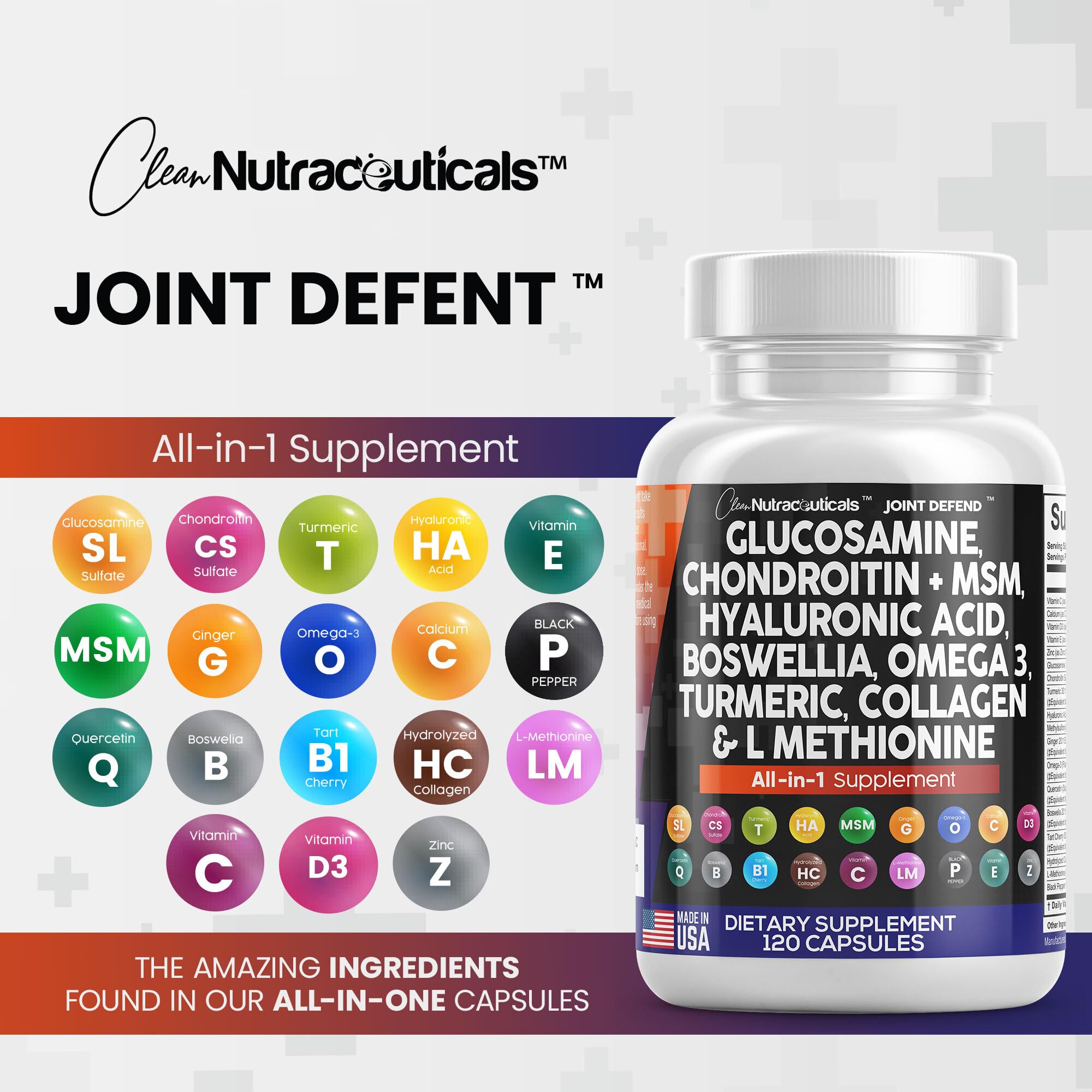 Foto 7 | Suplemento De Apoyo Articular Clean Nutraceuticals Joint Defend - Venta Internacional.