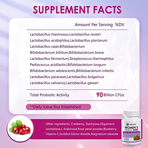 Foto 3 pulgar | Probiótico Omogs Para Mujer Con Extracto De Arándano, 90 G De Cfus, 90 Tabletas - Venta Internacional.