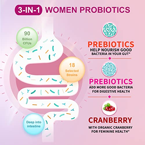 Foto 3 | Probiótico Omogs Para Mujer Con Extracto De Arándano, 90 G De Cfus, 90 Tabletas - Venta Internacional.