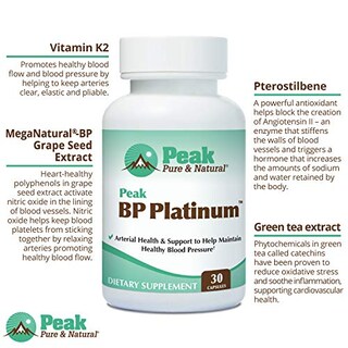 Foto 6 | Suplemento Peak Bp Platinum Blood Pressure 30 Cápsulas - Venta Internacional.