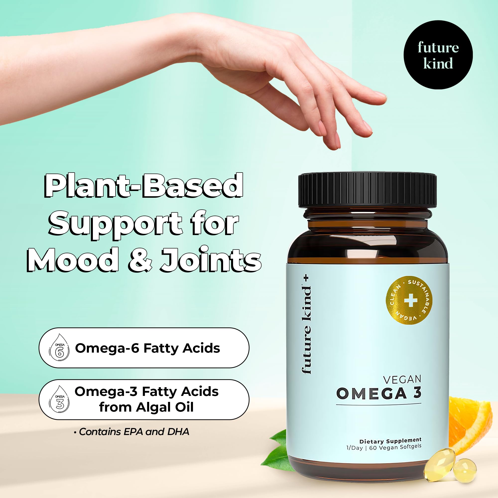 Foto 3 pulgar | Supplement Future Kind Vegan Omega 3, Suministro De 2 Meses - Venta Internacional.
