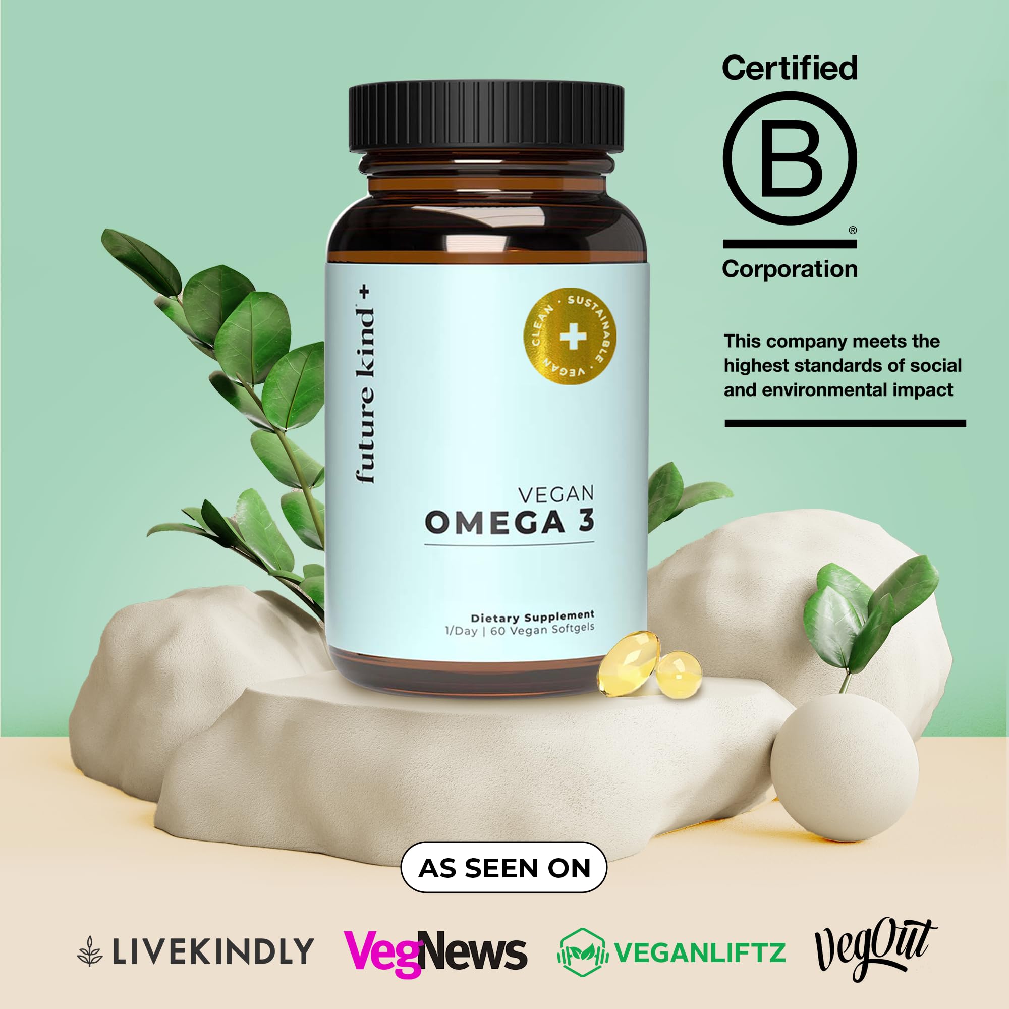 Foto 5 pulgar | Supplement Future Kind Vegan Omega 3, Suministro De 2 Meses - Venta Internacional.