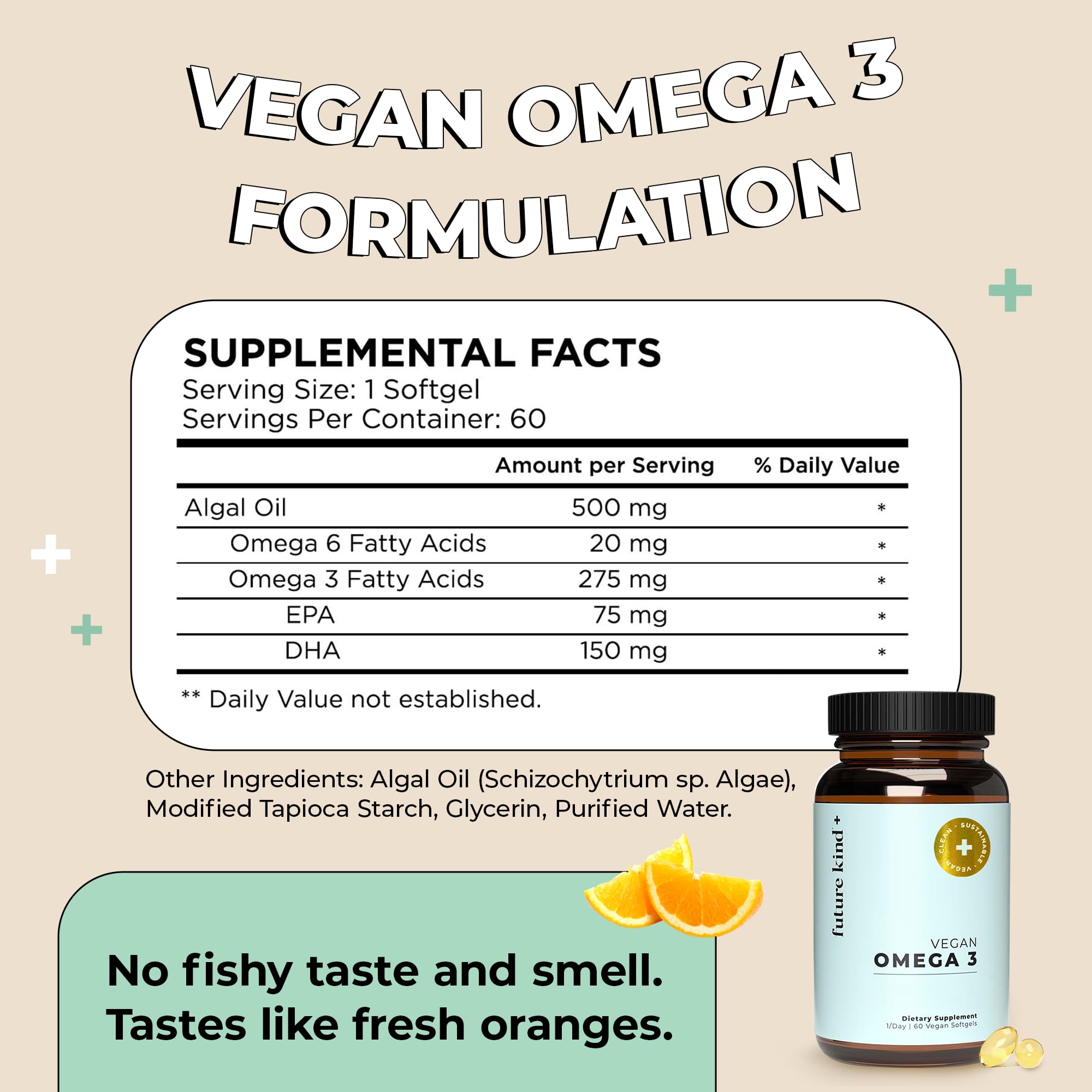 Foto 6 pulgar | Supplement Future Kind Vegan Omega 3, Suministro De 2 Meses - Venta Internacional.