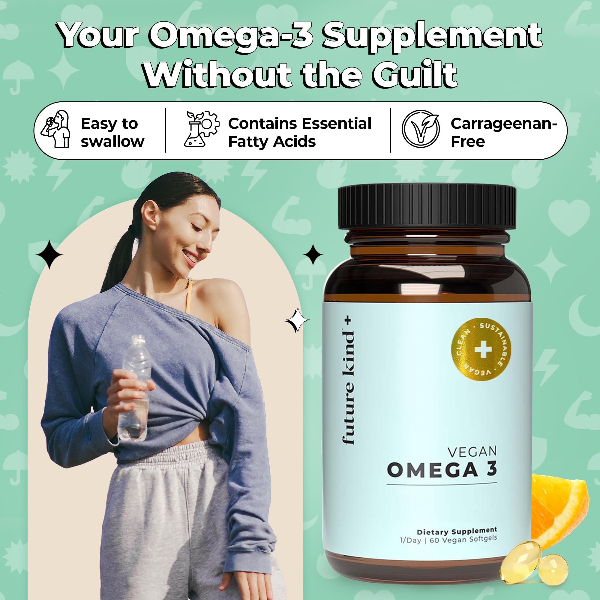 Foto 8 pulgar | Supplement Future Kind Vegan Omega 3, Suministro De 2 Meses - Venta Internacional.