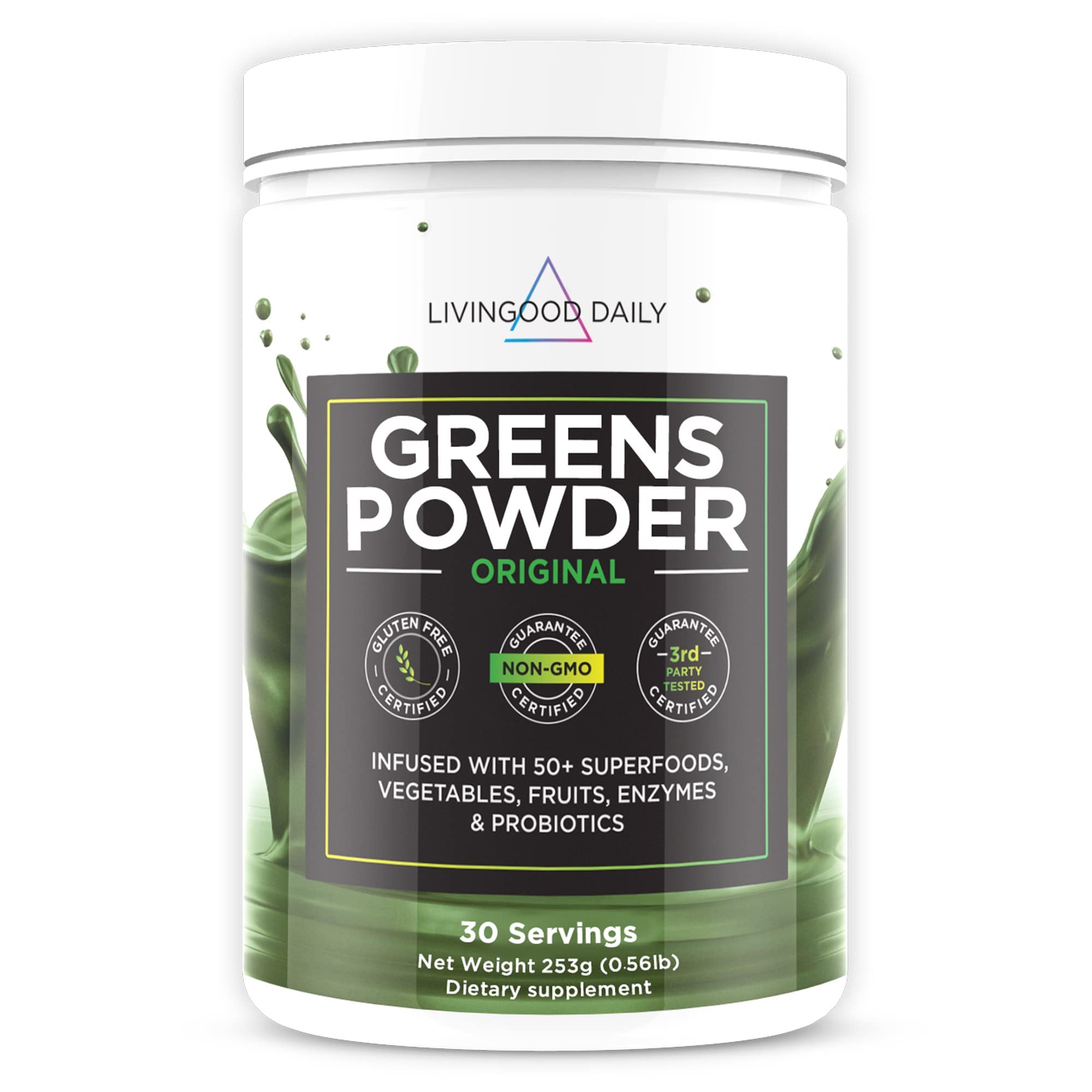 Foto 2 pulgar | Super Greens En Polvo Livingood Daily Greens Original, 450 G - Venta Internacional.