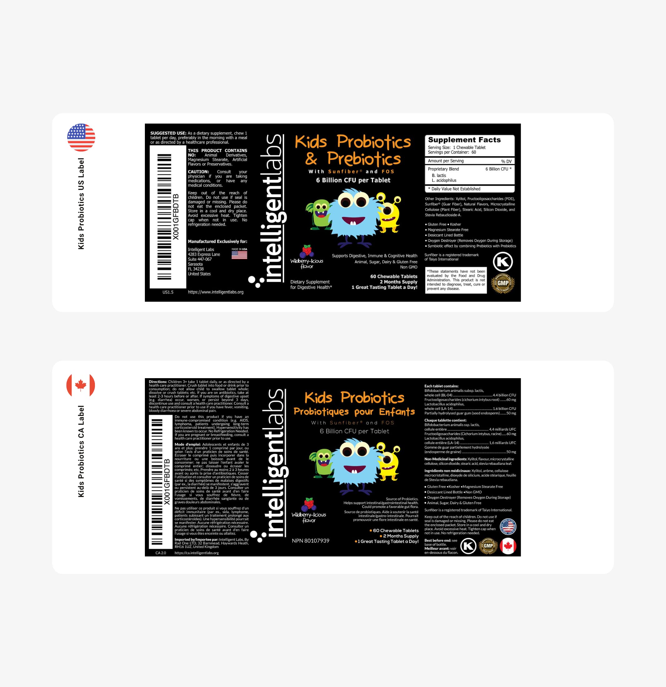 Foto 3 pulgar | Probiotics Intelligent Labs: 6 Mil Millones De Cfu Para Niños Con Prebióticos - Venta Internacional.