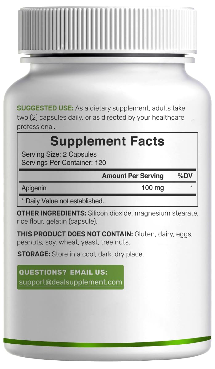 Foto 4 pulgar | Suplemento, Oferta, Suplemento De Apigenina, 100 Mg, 240 Cápsulas - Venta Internacional.