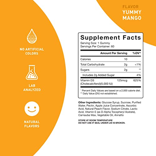 Foto 7 | Suplemento De Vitamina D3 En Gomitas Purefinity De 5000 Ui Para Todas Las Edades - Venta Internacional.