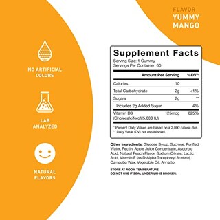 Foto 7 | Suplemento De Vitamina D3 En Gomitas Purefinity De 5000 Ui Para Todas Las Edades - Venta Internacional.