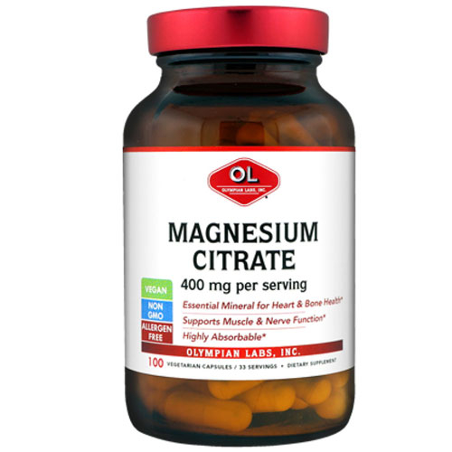 Suplemento Citrato De Magnesio Olympian Labs 100 Cápsulas X 4 - Venta Internacional.
