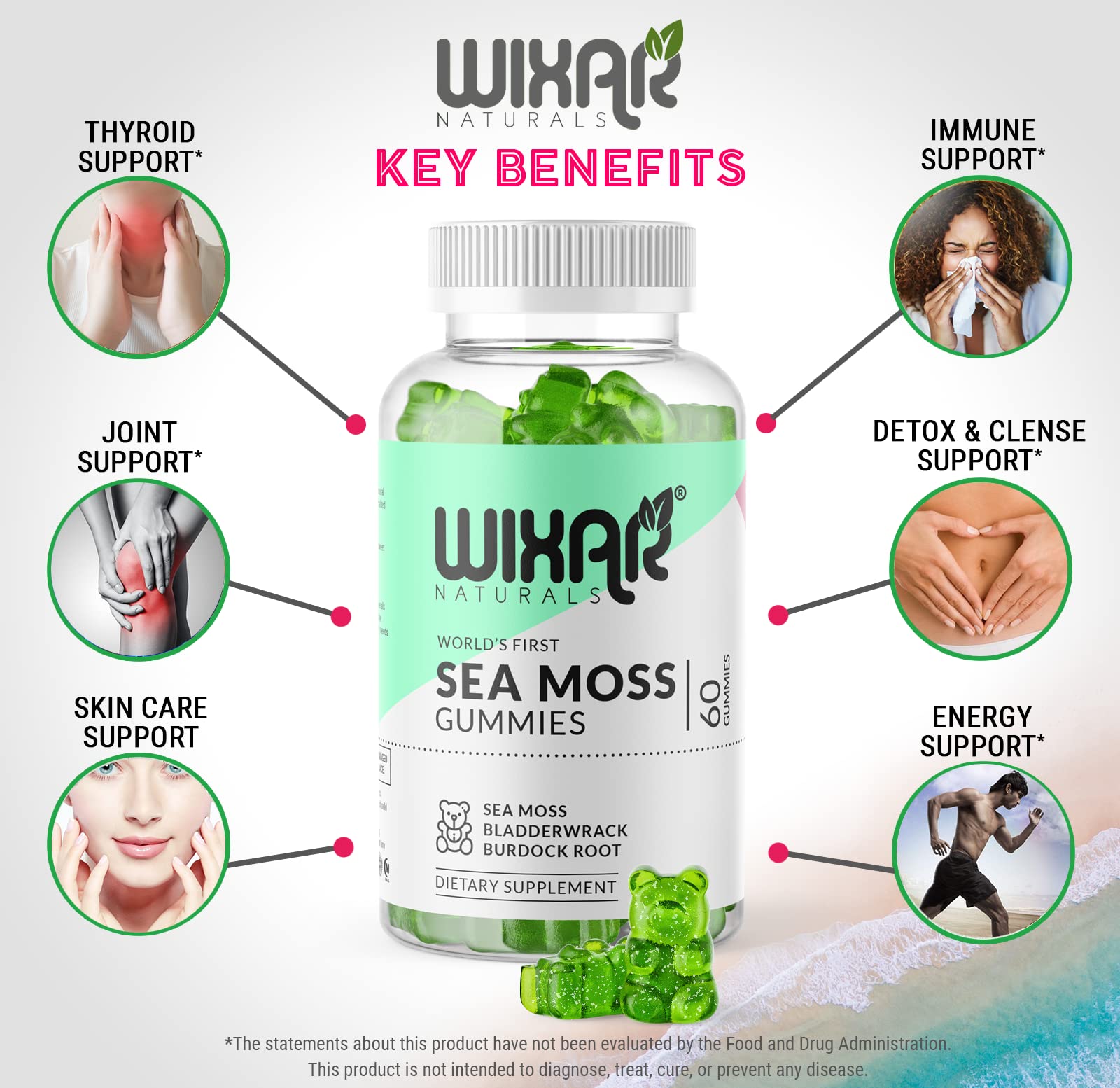 Foto 4 pulgar | Suplementos: Gomitas Wixar Naturals Con Musgo Marino De 1600 Mg O Más En La Vejiga - Venta Internacional.