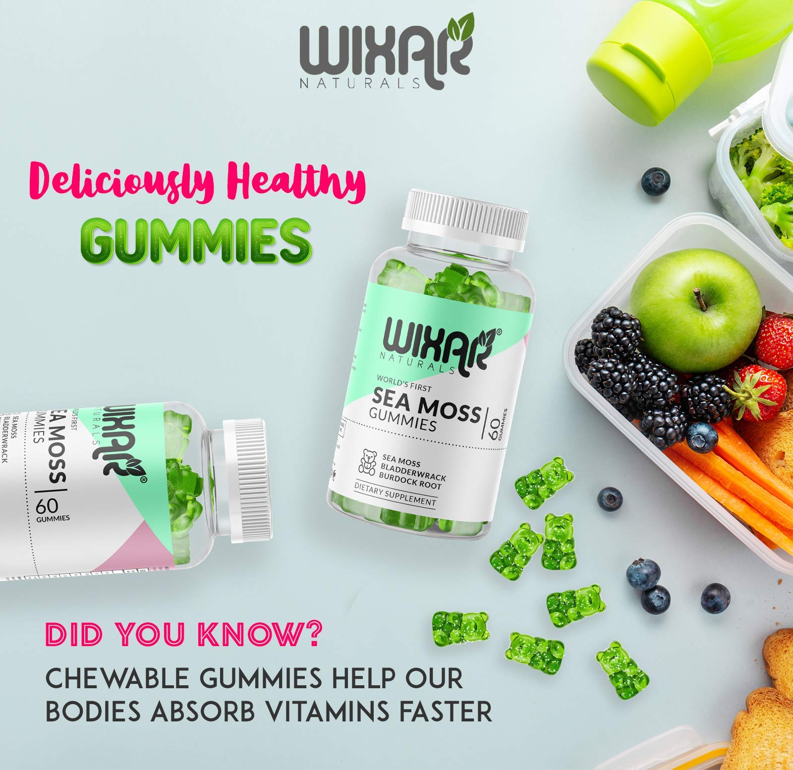 Foto 8 pulgar | Suplementos: Gomitas Wixar Naturals Con Musgo Marino De 1600 Mg O Más En La Vejiga - Venta Internacional.