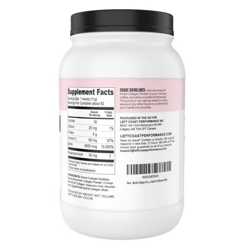 Foto 3 | Colágeno En Polvo Left Coast Performance Con Biotina, 2 Kg - Venta Internacional.
