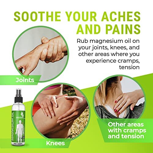 Foto 7 pulgar | Aceite De Magnesio En Aerosol Con Base Esencial, 100% Puro, 240 Ml - Venta Internacional.