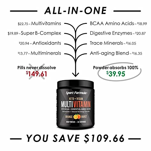 Foto 5 pulgar | Multivitamínico En Polvo Sport Formula 99 Keto Vegan Orange - Venta Internacional.