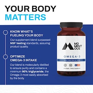 Foto 5 | Complemente El Aceite De Pescado Diario Momentous Omega-3 De 1500 Mg Con Epa+dh - Venta Internacional.