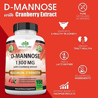 Foto 2 | Suplemento De D-manosa De Naturalife Labs 1,3 G Con Cranberry Extra - Venta Internacional.