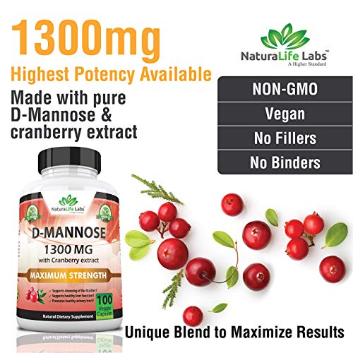 Foto 6 pulgar | Suplemento De D-manosa De Naturalife Labs 1,3 G Con Cranberry Extra - Venta Internacional.