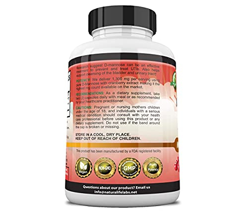 Foto 7 | Suplemento De D-manosa De Naturalife Labs 1,3 G Con Cranberry Extra - Venta Internacional.