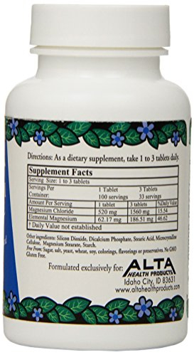 Foto 3 | Suplemento Alta Health, Tabletas De Cloruro De Magnesio, 100 Tabletas - Venta Internacional.