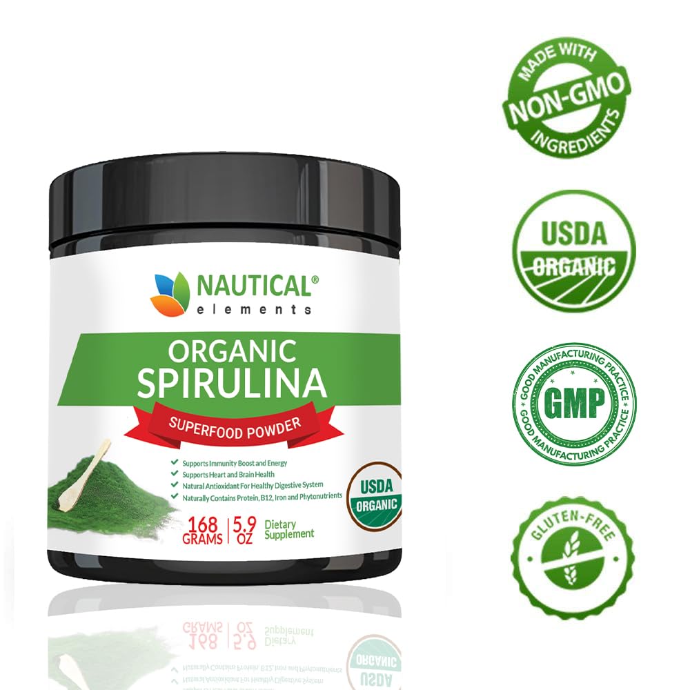 Foto 4 pulgar | Espirulina En Polvo Nautical Elements Premium Usda Organic - Venta Internacional.