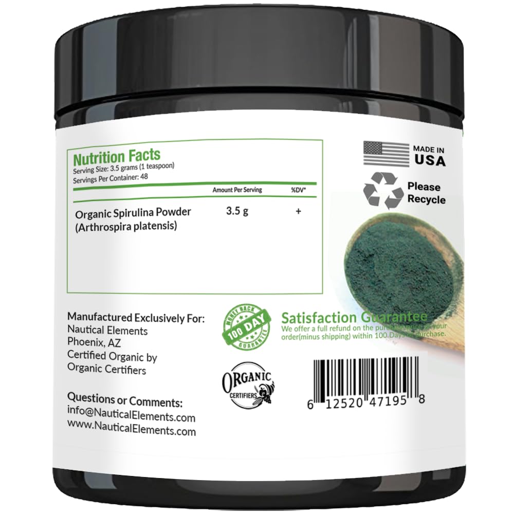 Foto 6 pulgar | Espirulina En Polvo Nautical Elements Premium Usda Organic - Venta Internacional.