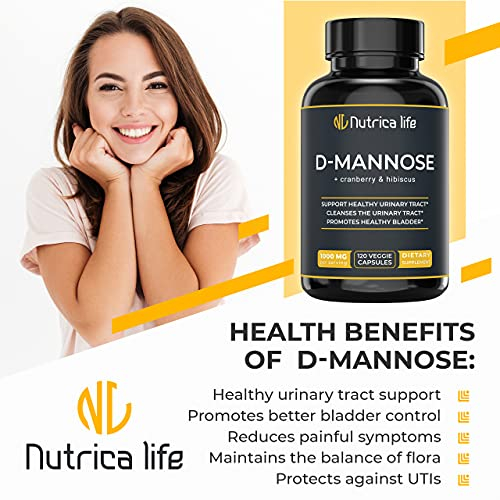 Foto 4 pulgar | Suplemento Nutrica Life D De Manosa 1000 Mg Con 120 Calorías De Arándano - Venta Internacional.