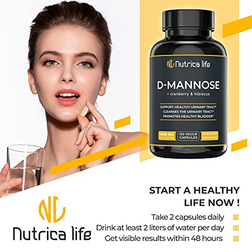 Foto 6 pulgar | Suplemento Nutrica Life D De Manosa 1000 Mg Con 120 Calorías De Arándano - Venta Internacional.