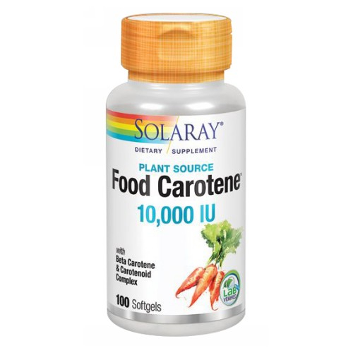 Foto 2 pulgar | Suplemento Solaray Food Carotene 100 Cápsulas Blandas Con Betacaroteno - Venta Internacional.