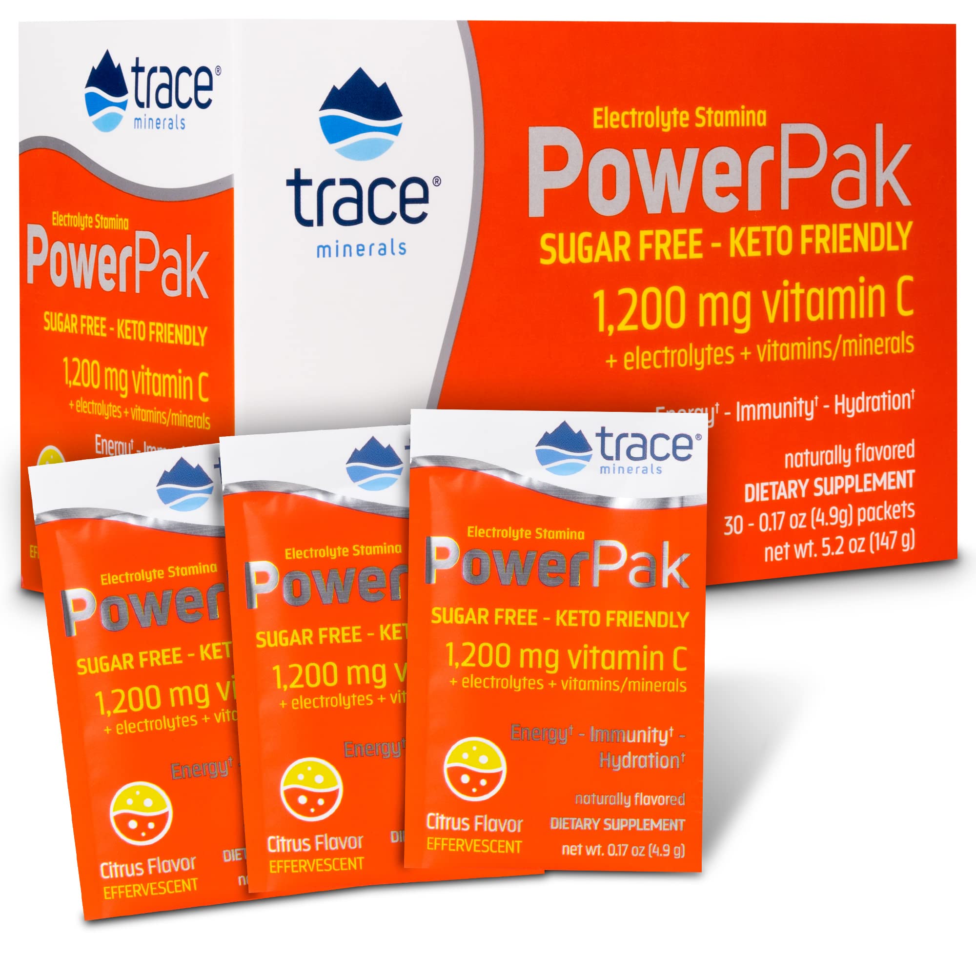 Paquete De Electrolitos En Polvo, Minerales Traza, Power Pak, Sin Azúcar - Venta Internacional.