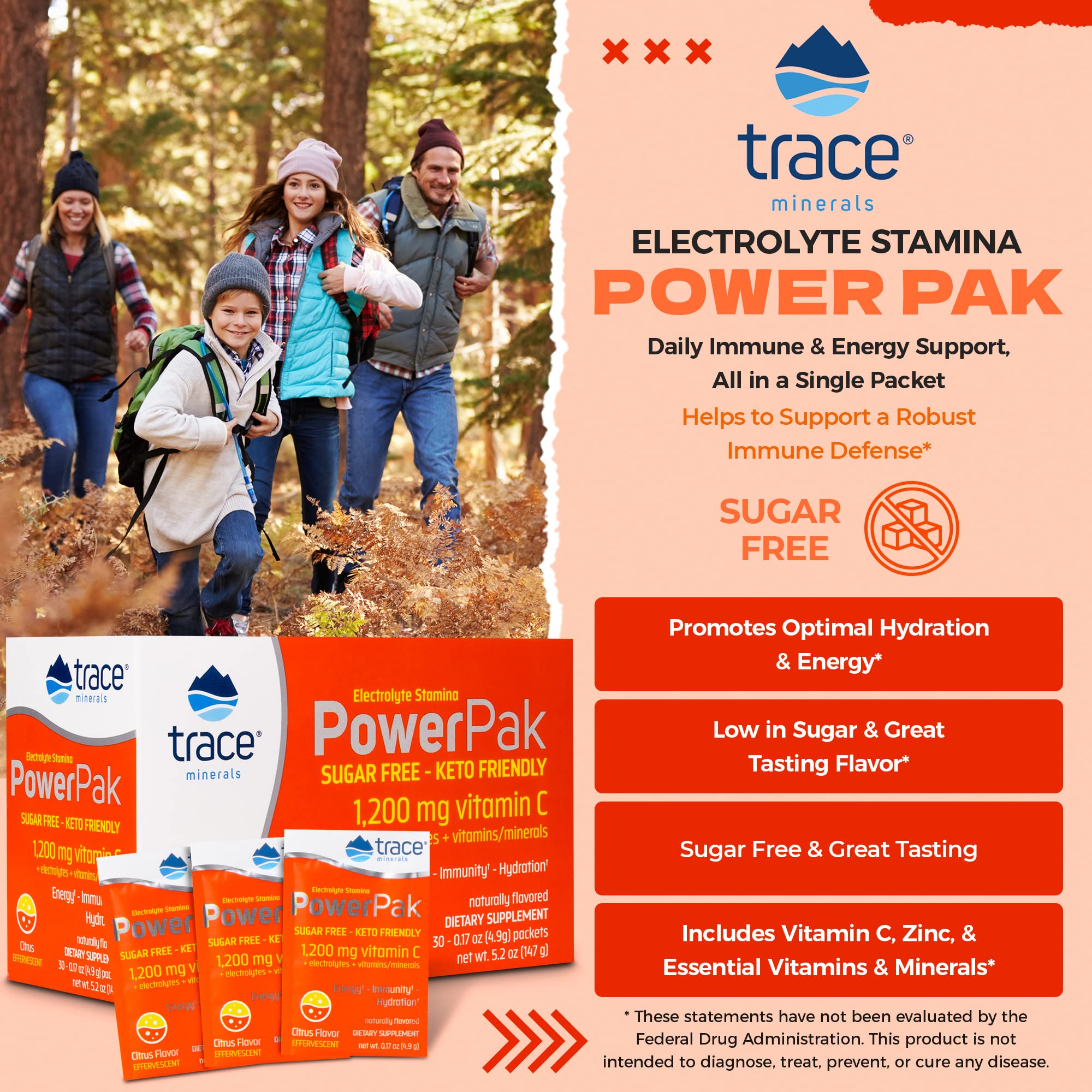 Foto 3 pulgar | Paquete De Electrolitos En Polvo, Minerales Traza, Power Pak, Sin Azúcar - Venta Internacional.
