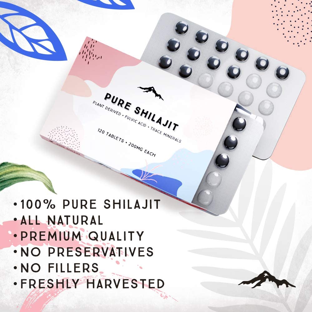 Foto 4 pulgar | Tabletas De Shilajit Pure Himalayan 90 Tabletas 200 Mg - Venta Internacional.