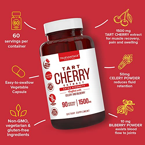 Foto 3 pulgar | Suplemento Truevantage Nutrition De Extracto De Cereza Ácida 1500 Mg - Venta Internacional.
