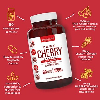 Foto 2 | Suplemento Truevantage Nutrition De Extracto De Cereza Ácida 1500 Mg - Venta Internacional.