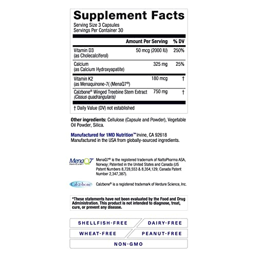 Foto 8 pulgar | Suplemento 1md Nutrition Osteomd Bone Support 90 Cápsulas - Venta Internacional.
