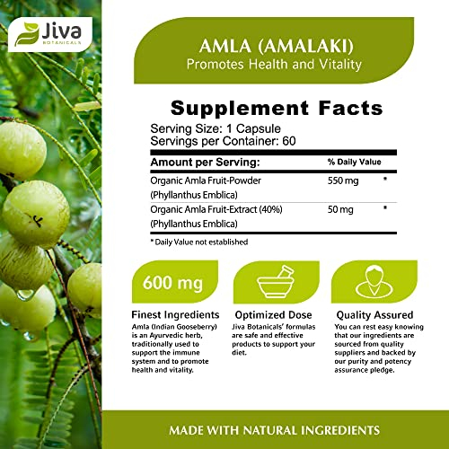 Foto 6 pulgar | Suplemento Jiva Botanicals Amla Capsules 120 Cápsulas Veganas - Venta Internacional.