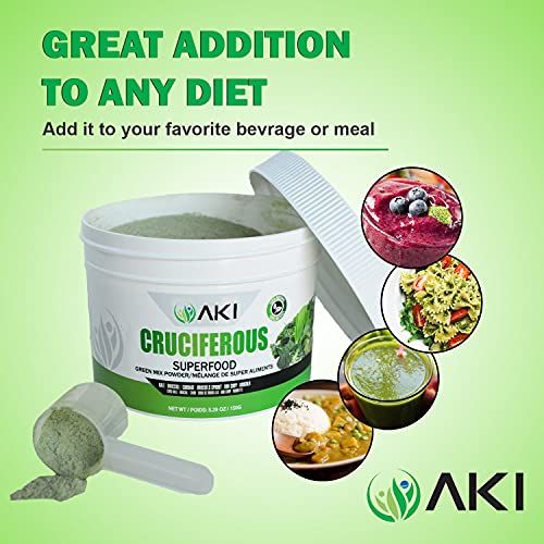 Foto 4 pulgar | Mezcla De Superalimentos En Polvo Aki Natural Crucífero 150 G - Venta Internacional.