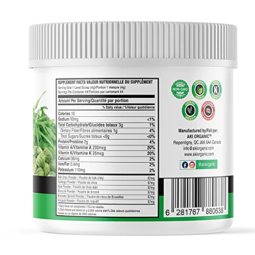 Foto 7 pulgar | Mezcla De Superalimentos En Polvo Aki Natural Crucífero 150 G - Venta Internacional.