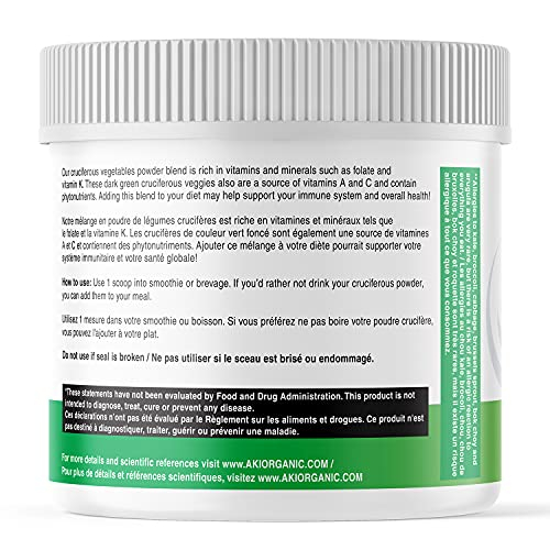 Foto 8 pulgar | Mezcla De Superalimentos En Polvo Aki Natural Crucífero 150 G - Venta Internacional.